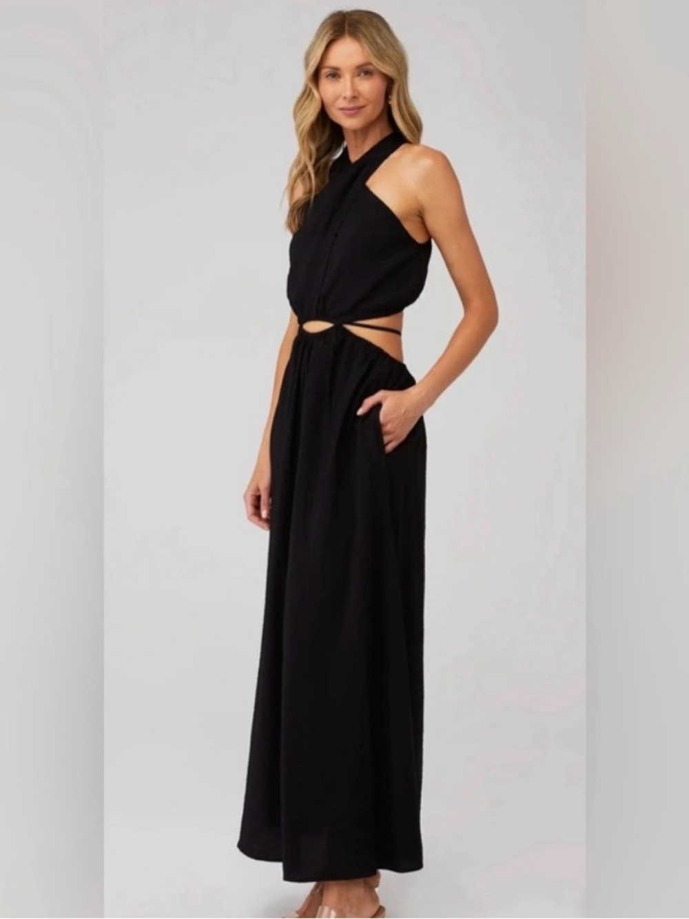 Young Fabulous & Broke Black Cutout Arlette Maxi Dress